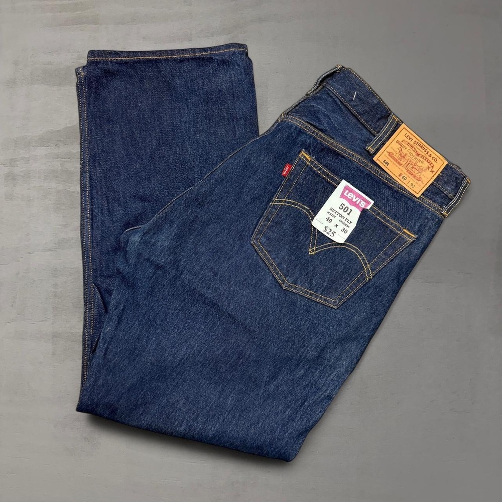 Vintage Levi's 501 XX Made in USA Jeans Dark Blue Button Fly 40 x 30